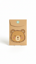 Wonky Bear Gift Tag With Kraft Packaging
