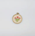 Pink Flowers Mini Embroidery Hoop