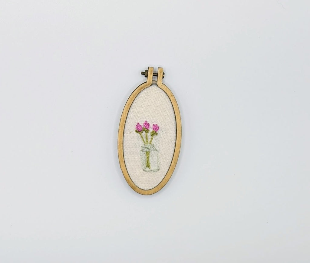 Pink Posy Mini Embroidery Hoop