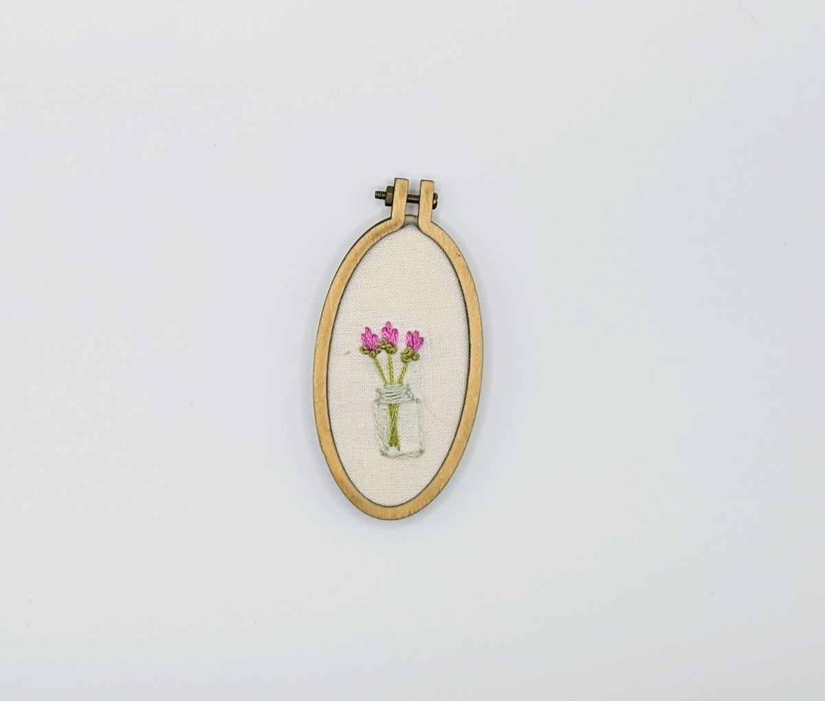 Pink Posy Mini Embroidery Hoop