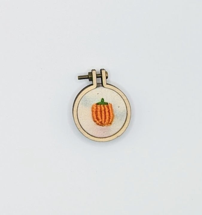 Pumpkin Mini Embroidery hoop