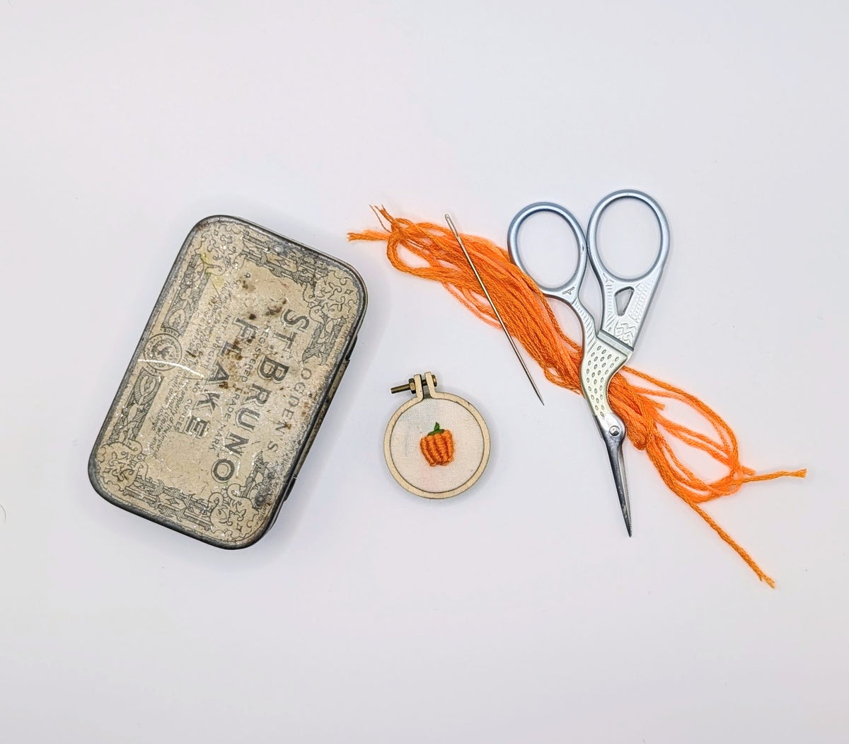 Pumpkin Mini Embroidery hoop