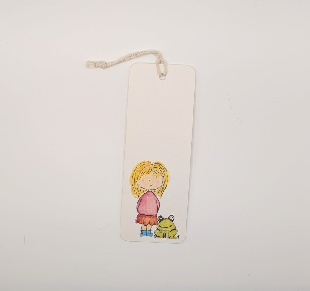 Little Girl & Frog Bookmark