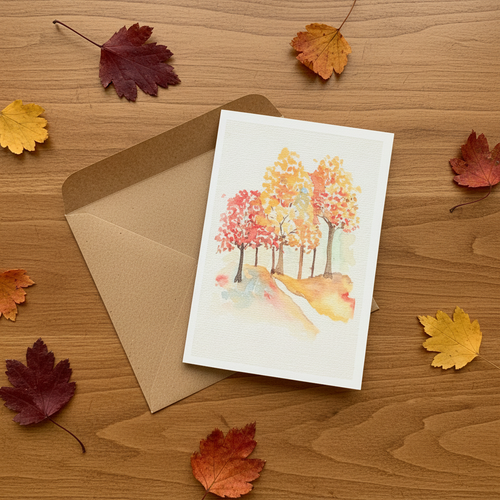Autumn Trees Greeting Card
