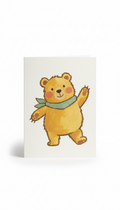 Hand-Painted Wonky Bear Greeting Card