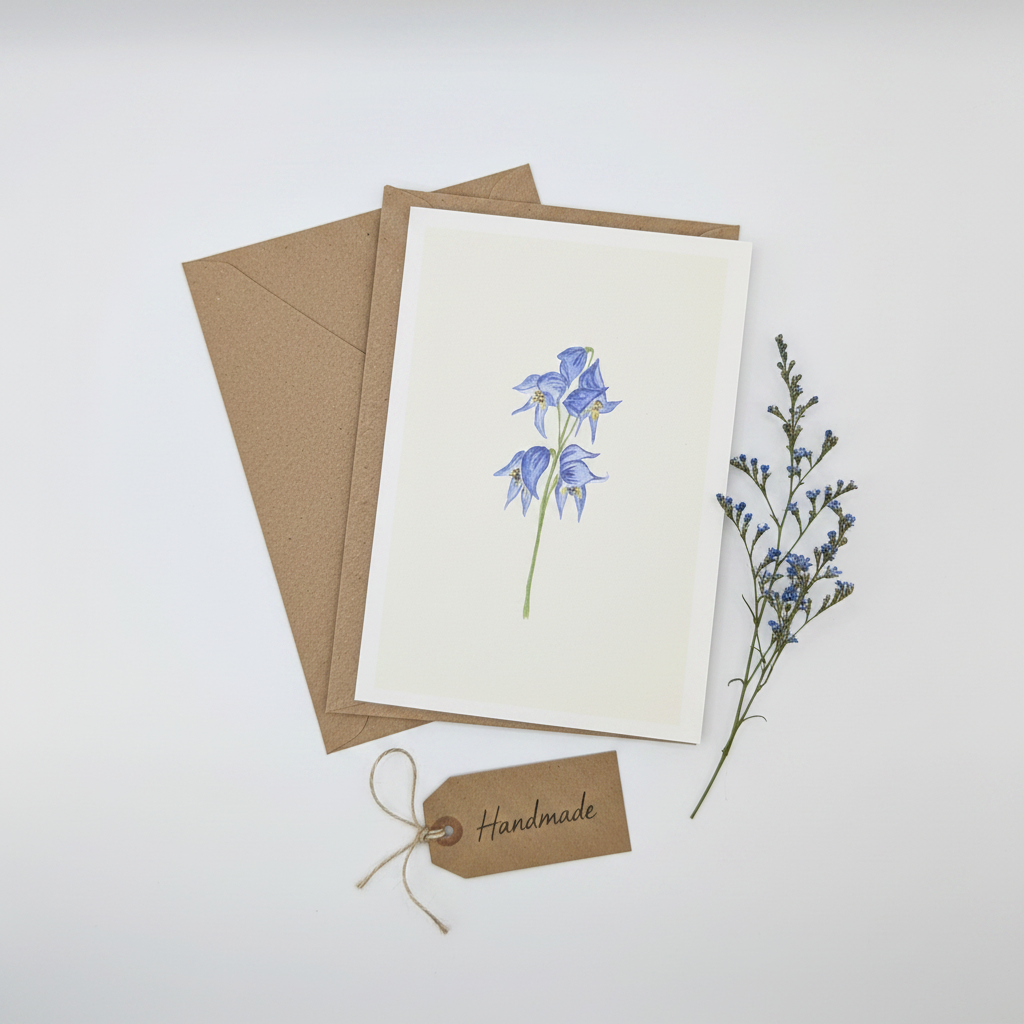 Delphinium Greeting Card
