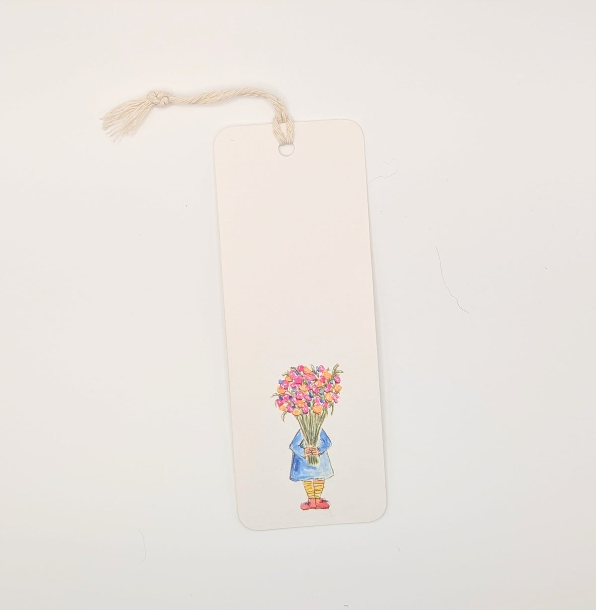 Girl & Bouquet Bookmark