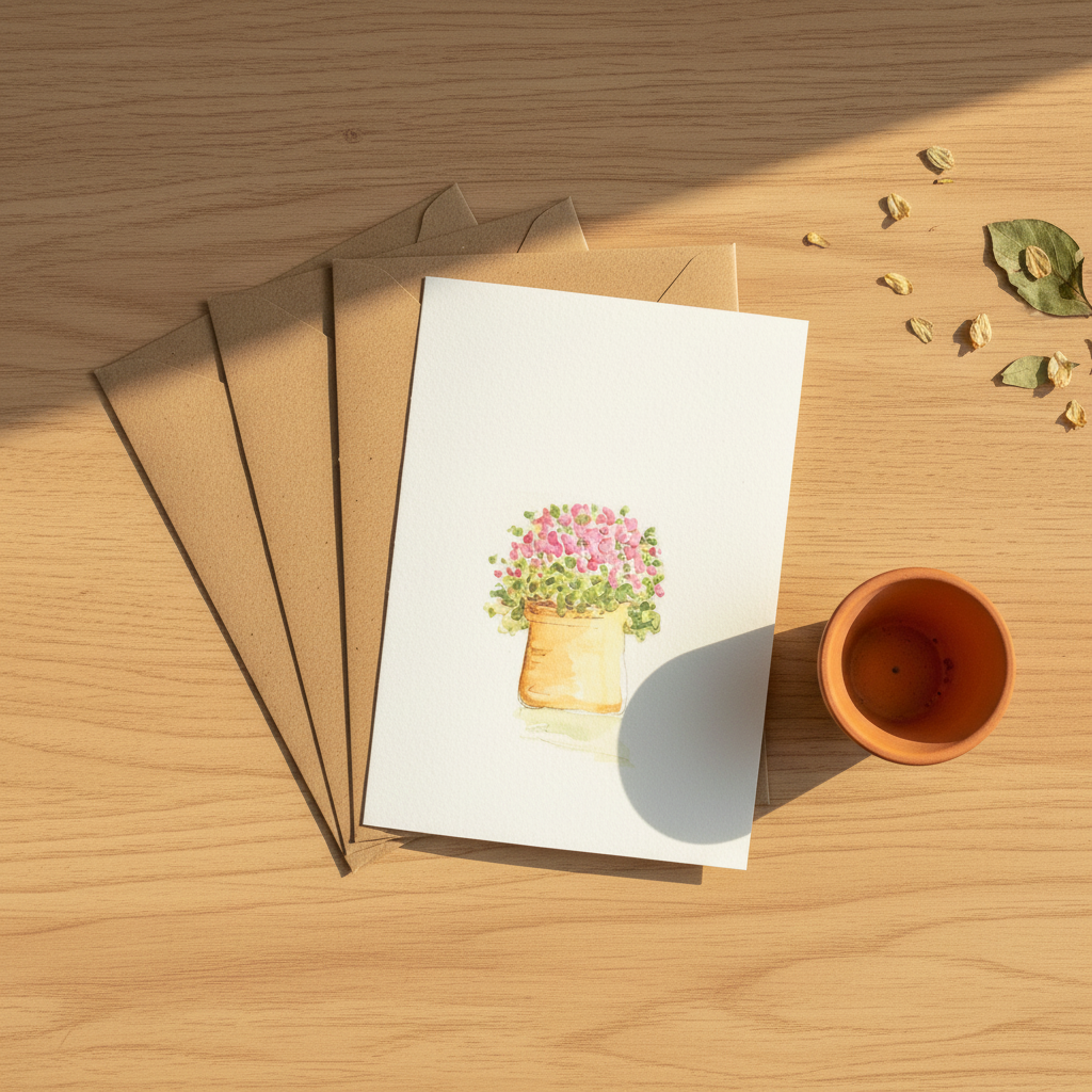 Potted Plant Greeting Card