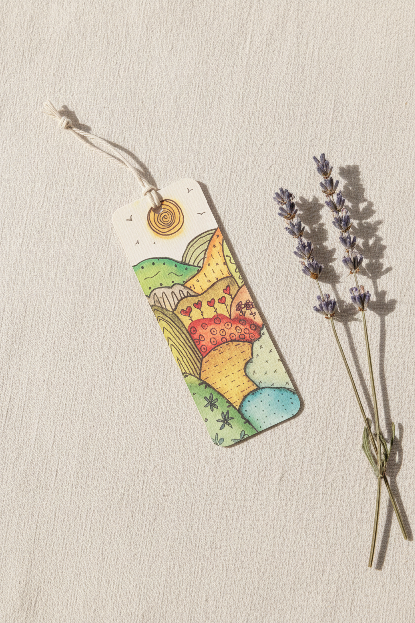 Wonky Hillside Bookmark Lifestyle